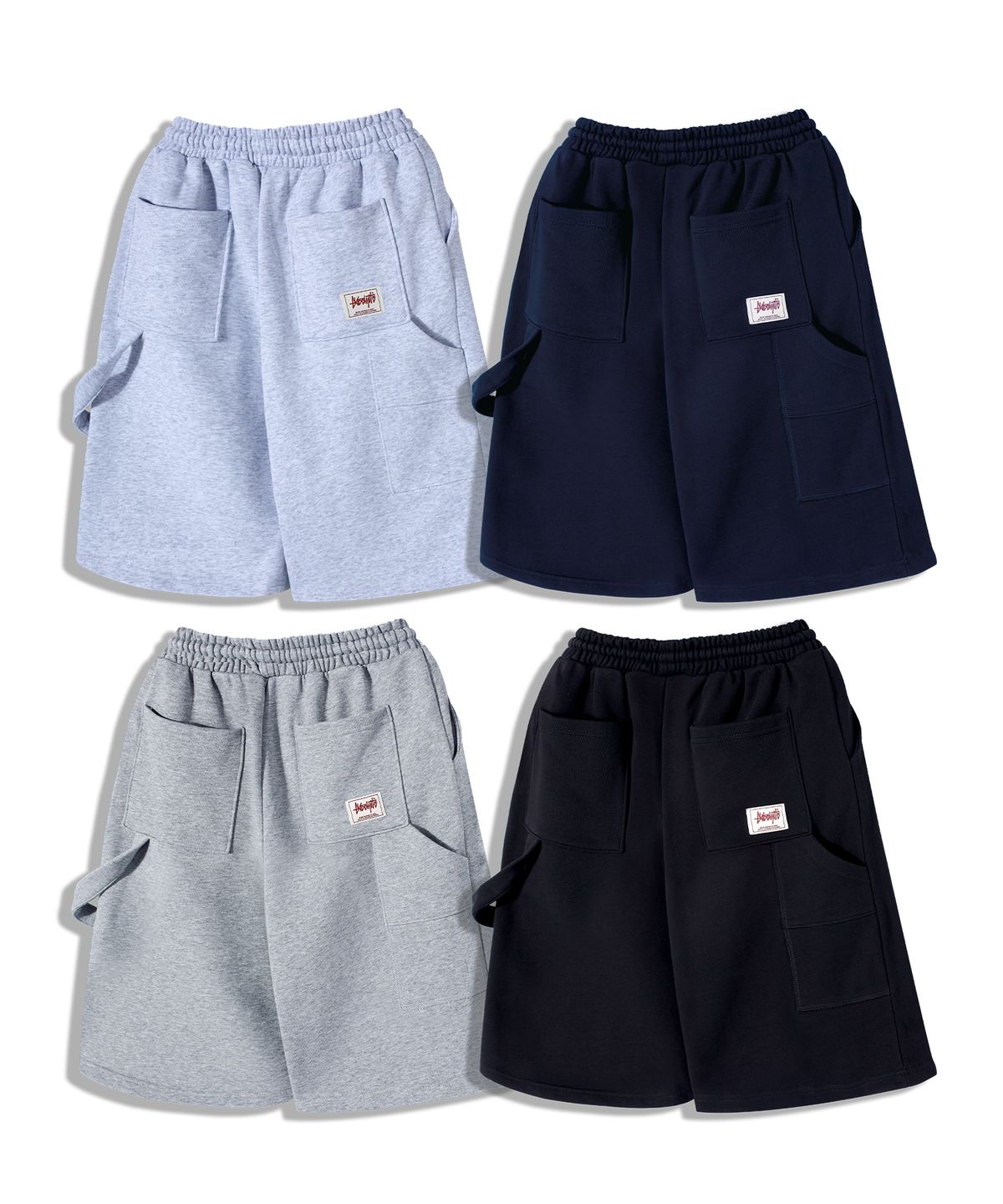 요세미티(YOSEMITE) [2PACK] 핀턱 카펜터 버뮤다 스웨트 팬츠 4Color