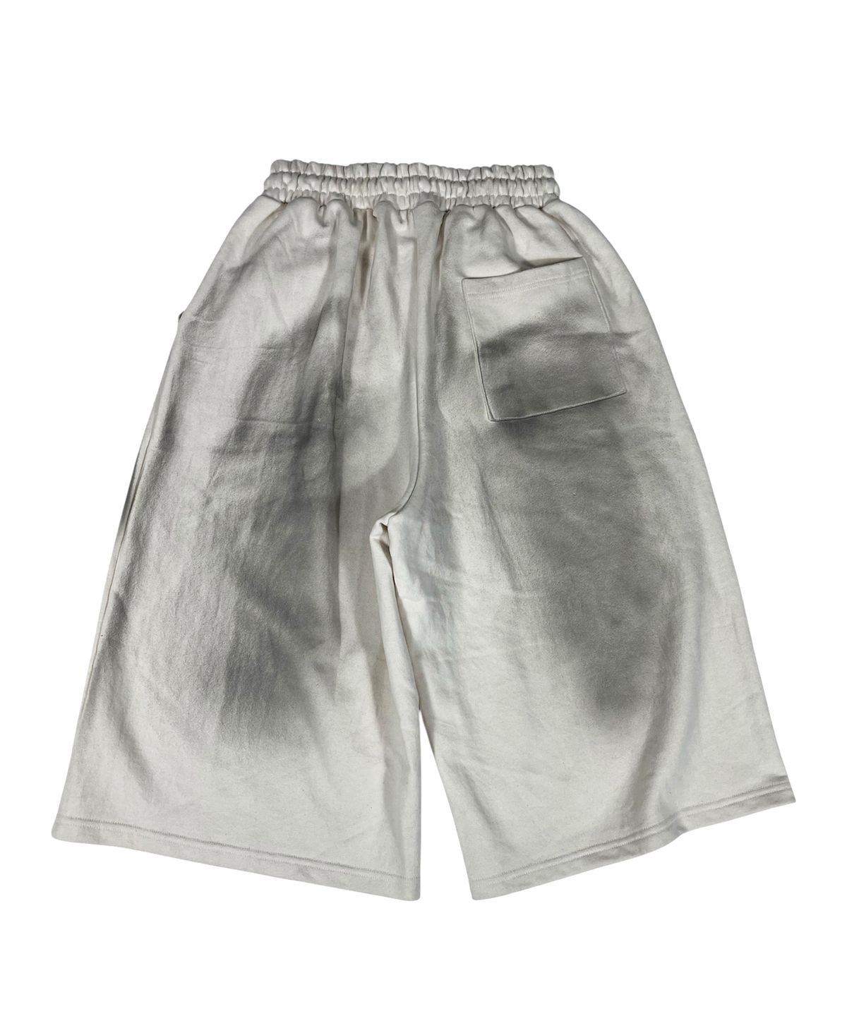 스케이터락(SK8ER ROCK) Layered Cross Painting Bermuda Shorts ((cream))