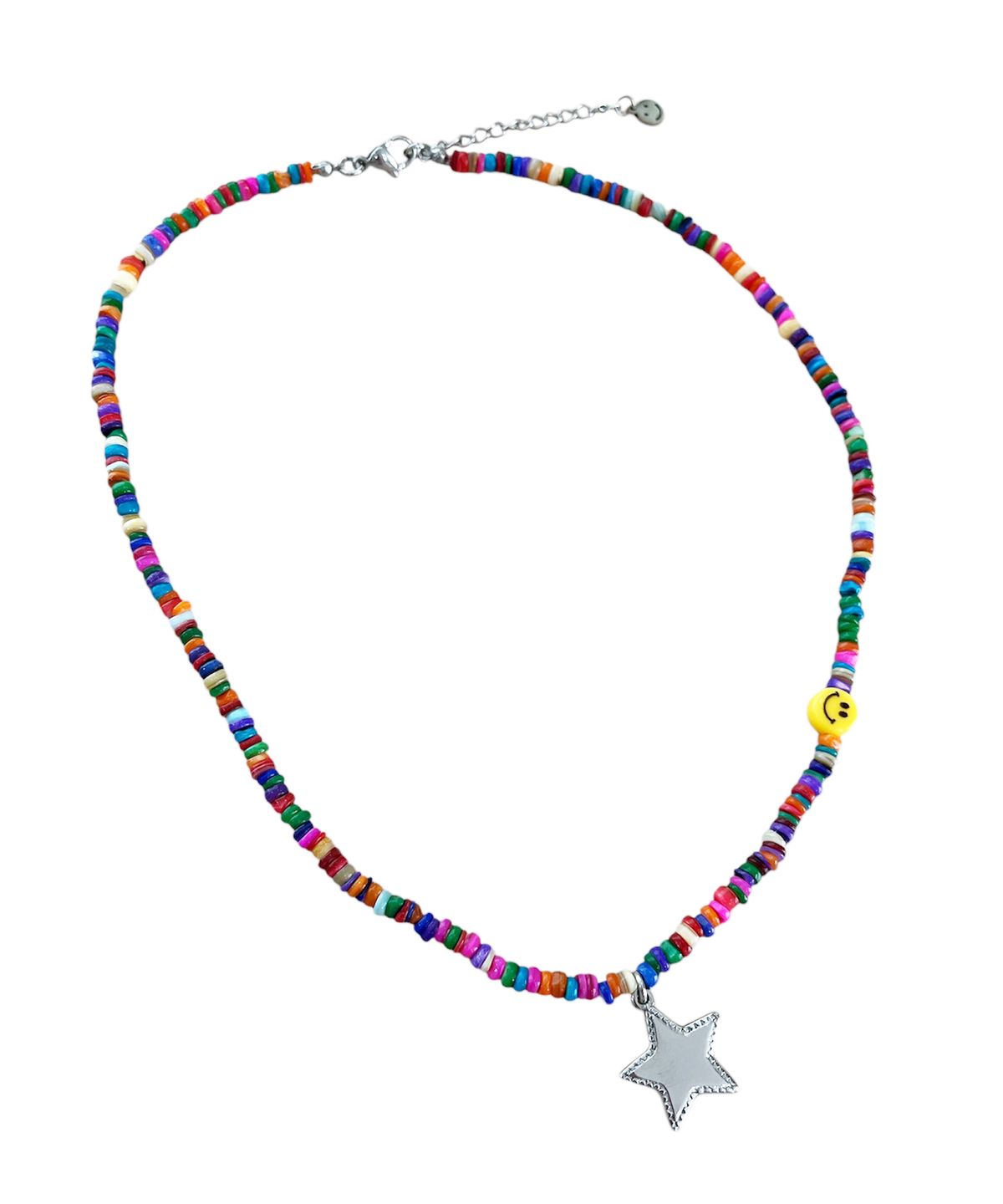 스케이터락(SK8ER ROCK) Kitsch Star Beads Necklace ((multi))