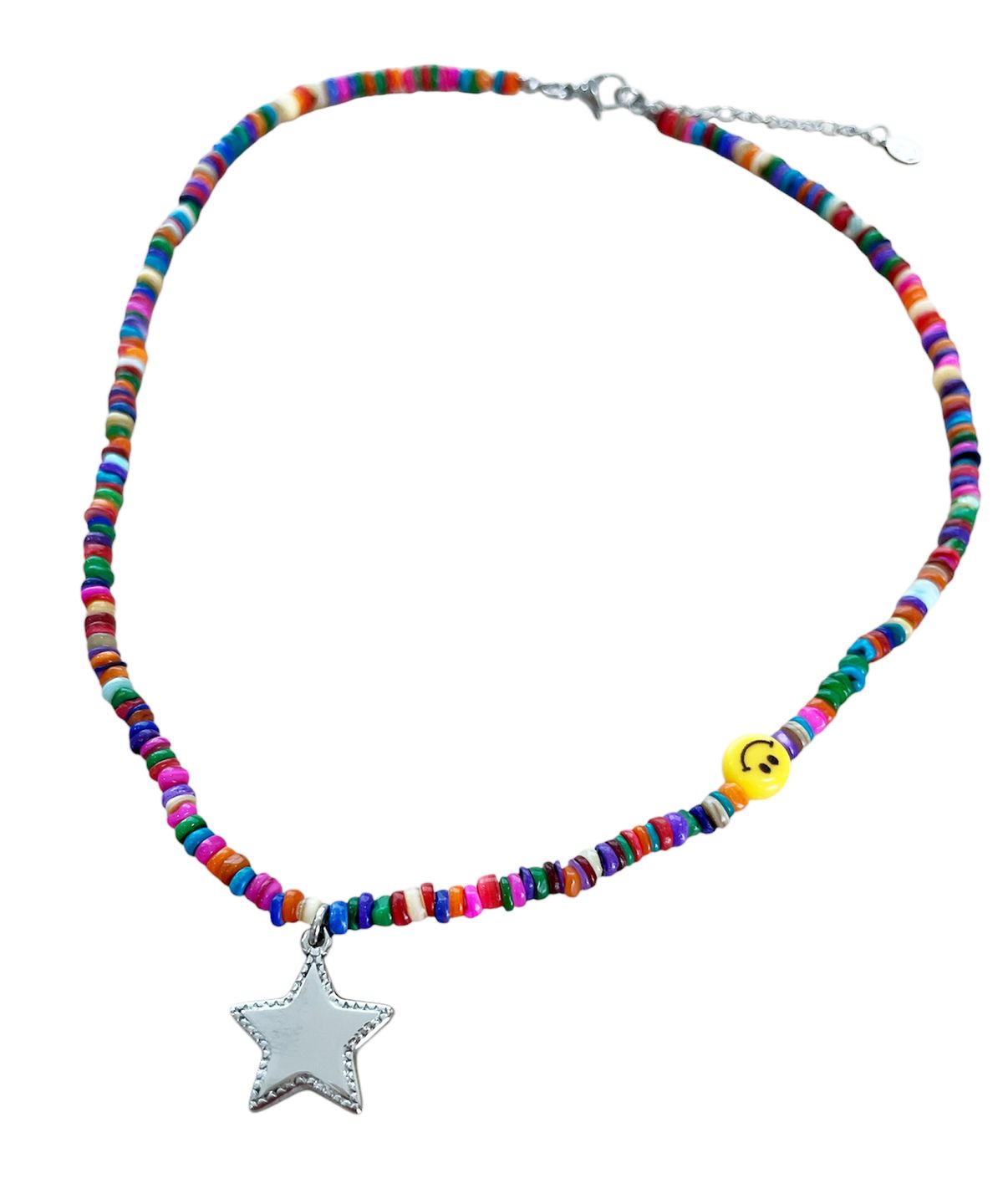 스케이터락(SK8ER ROCK) Kitsch Star Beads Necklace ((multi))