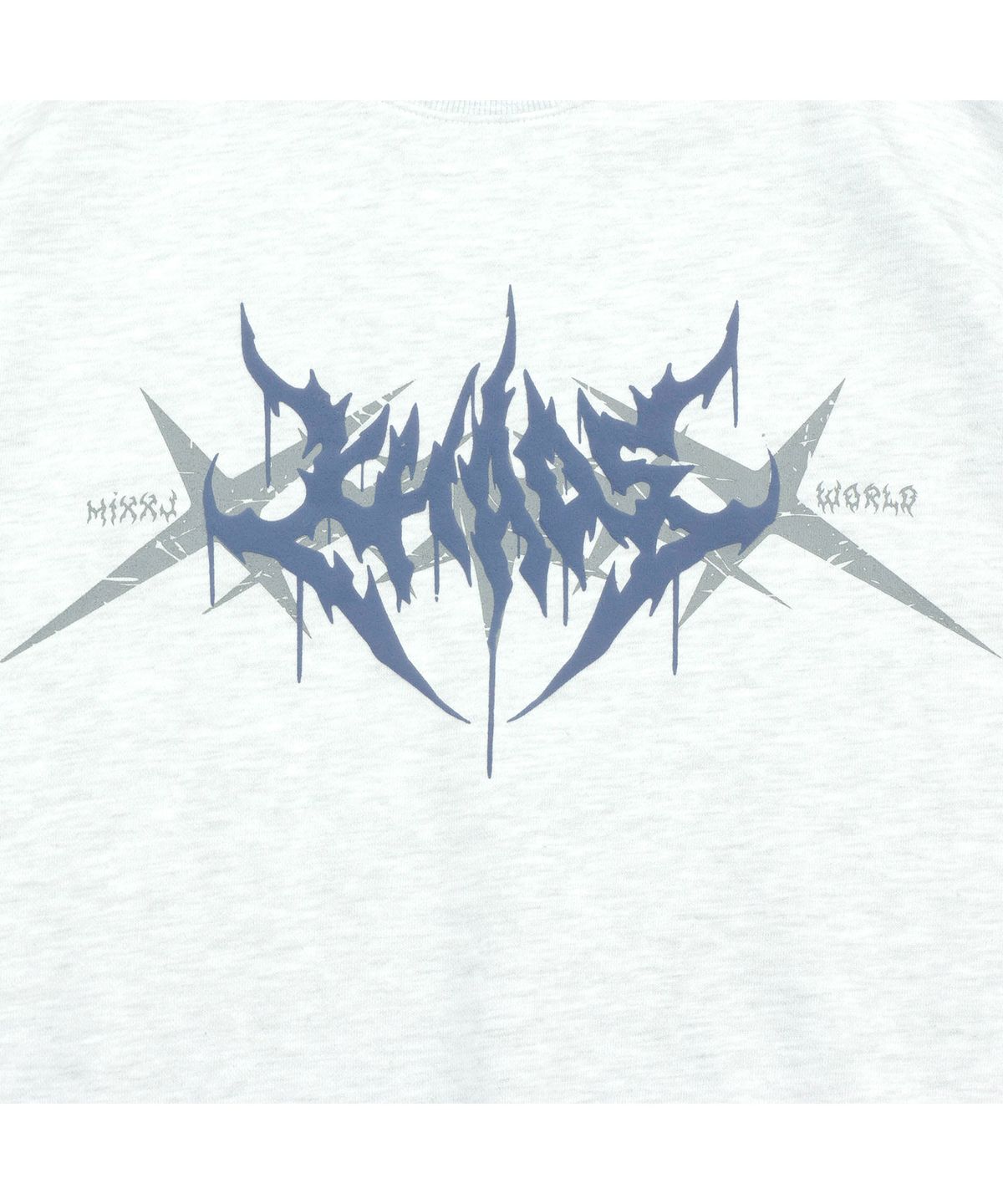 믹쓰제이(MIXXJ) STAR CHAOS CREWNECK (WHITE MELANGE)