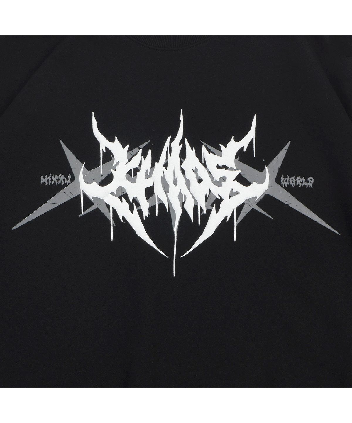 믹쓰제이(MIXXJ) STAR CHAOS CREWNECK (BLACK)