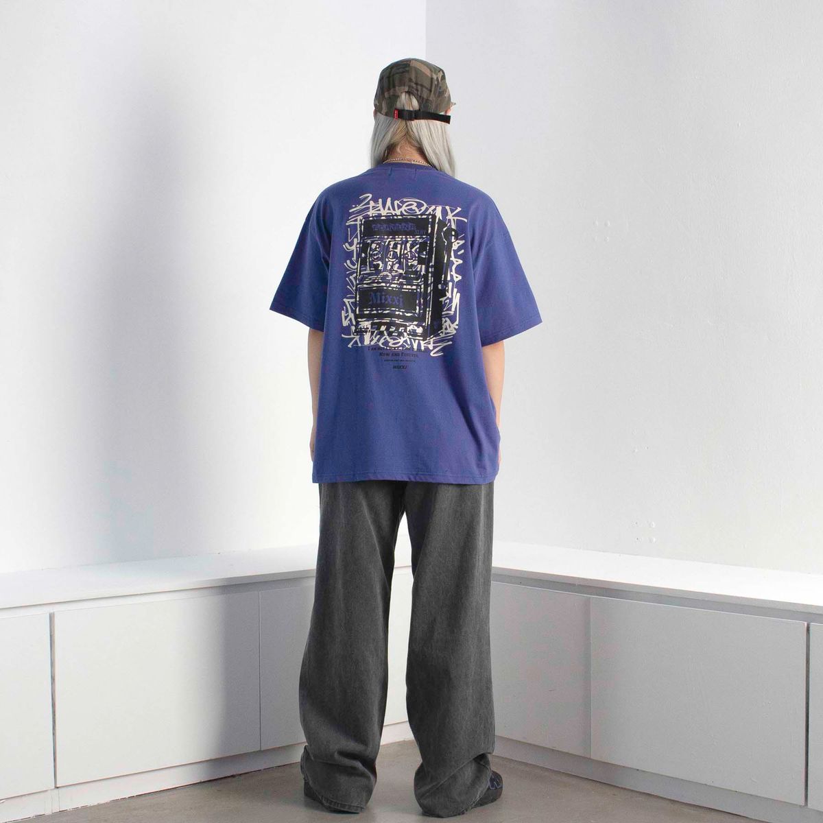 믹쓰제이(MIXXJ) SLOT MACHINE TEE (BLUE)