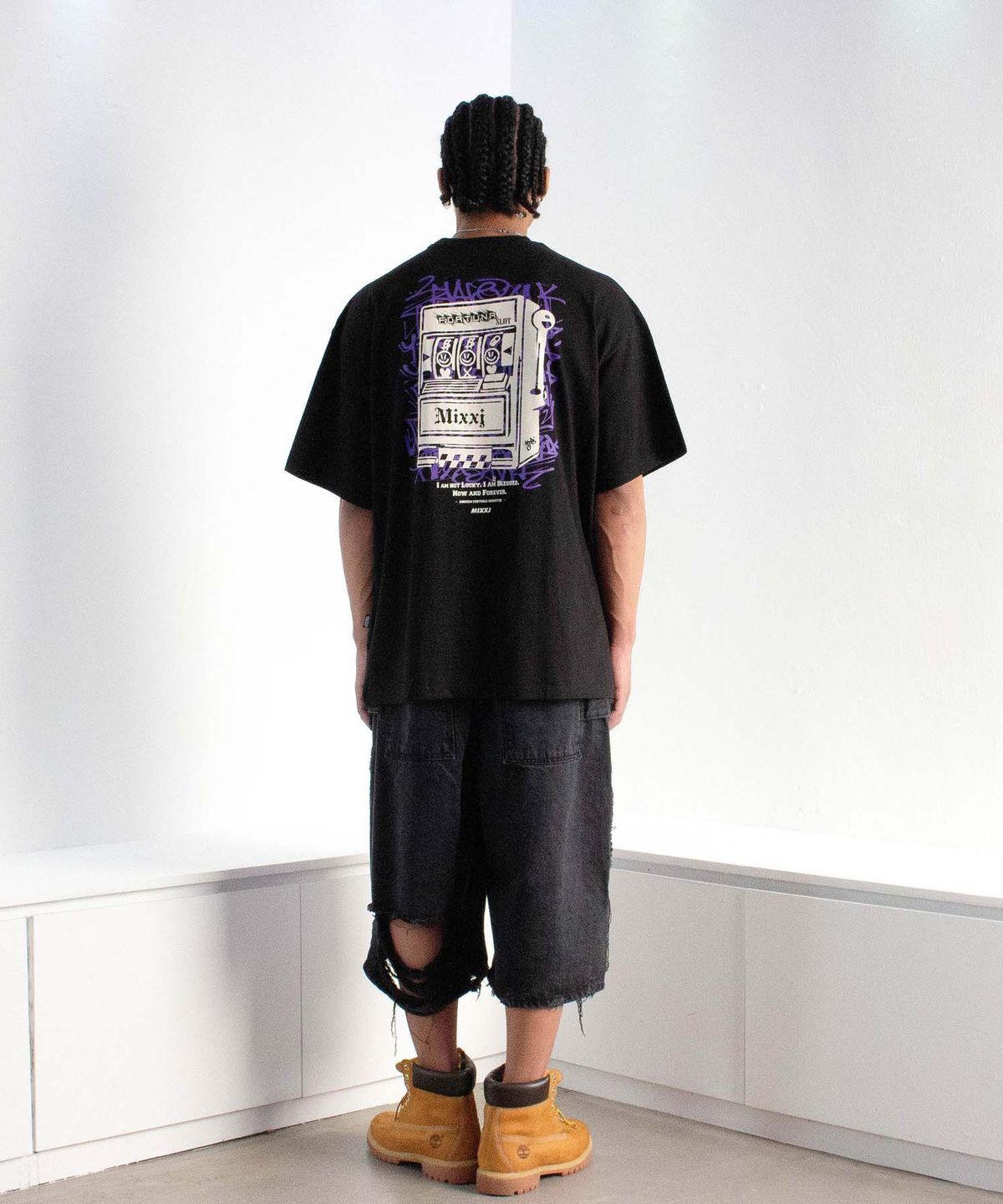 믹쓰제이(MIXXJ) SLOT MACHINE TEE (BLACK)