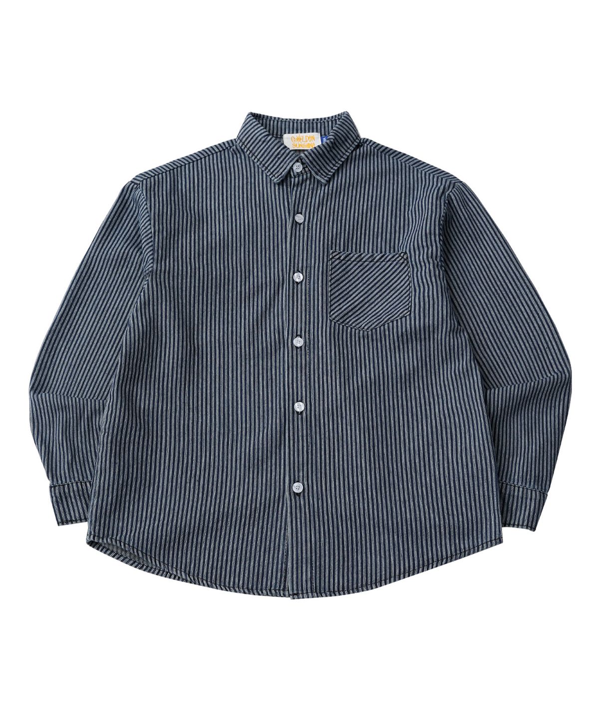 골든선샤인(GOLDEN SUNSHINE) Washed denim over shirts_Stripe