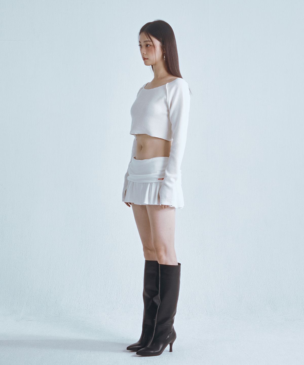 포영(FOUR YOUNG) Pocket Crop Knit Ivory