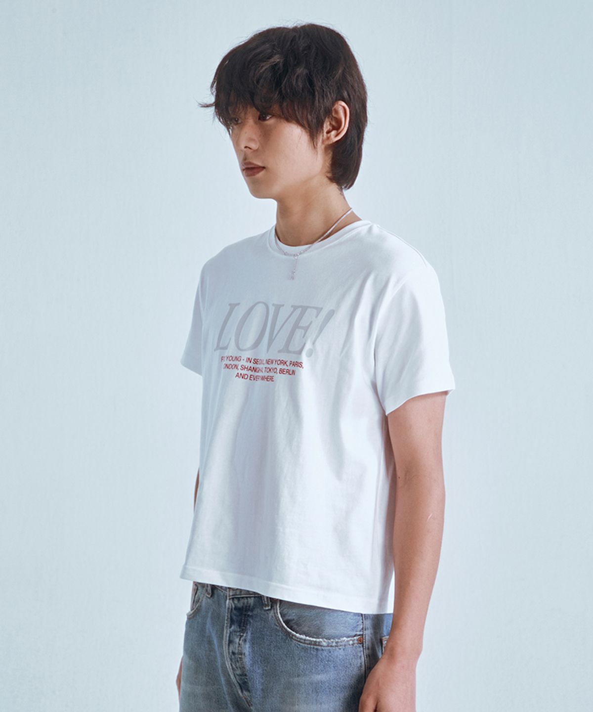 포영(FOUR YOUNG) LOVE! T-shirts Crop (Unisex)