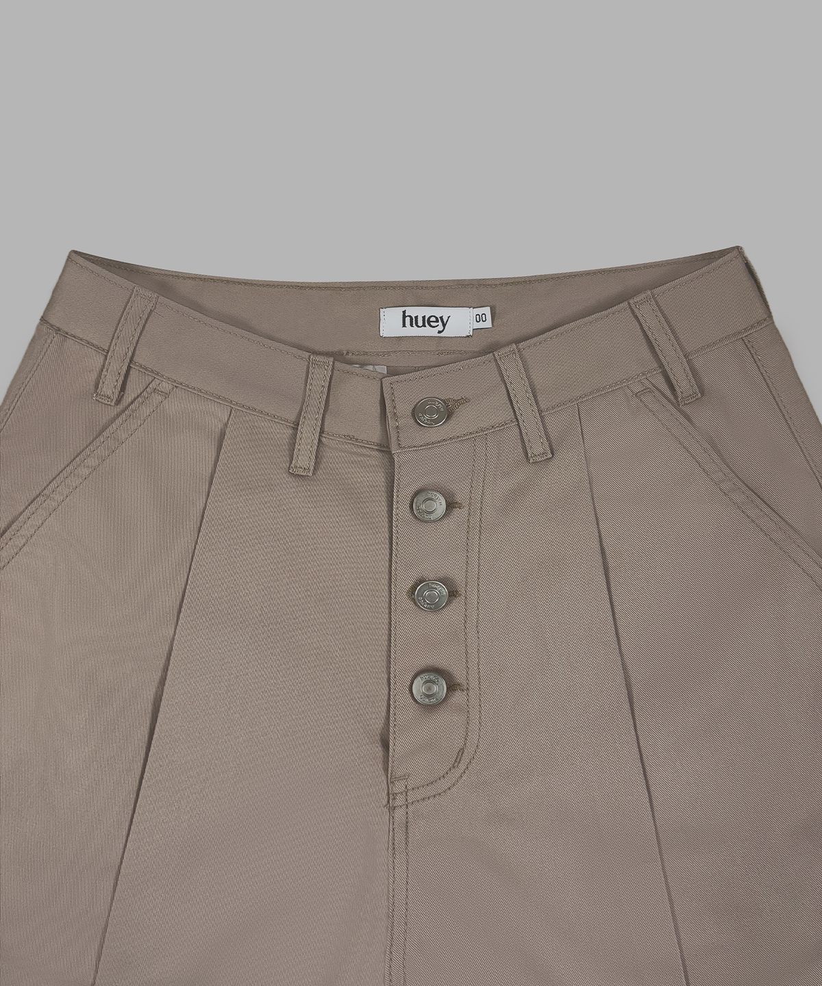 휴이(HUEY) Receipt Pin-Tuck Bermuda Pants Beige