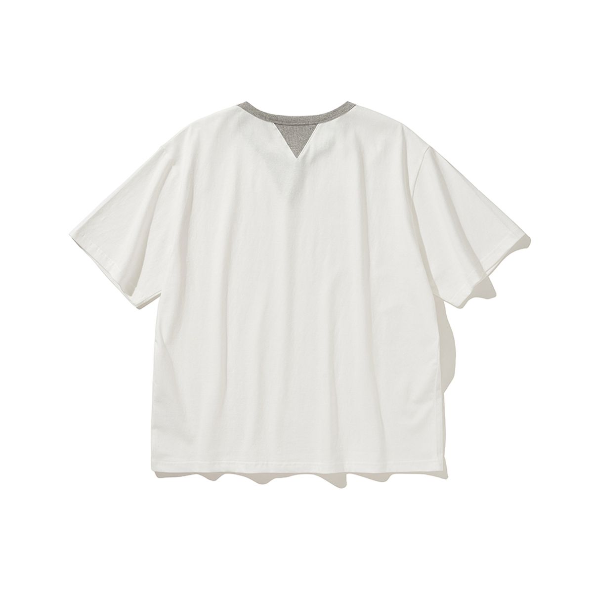 히즈핸더(HISHANDER) V-GUSSET S/S TEE WHITE/MG
