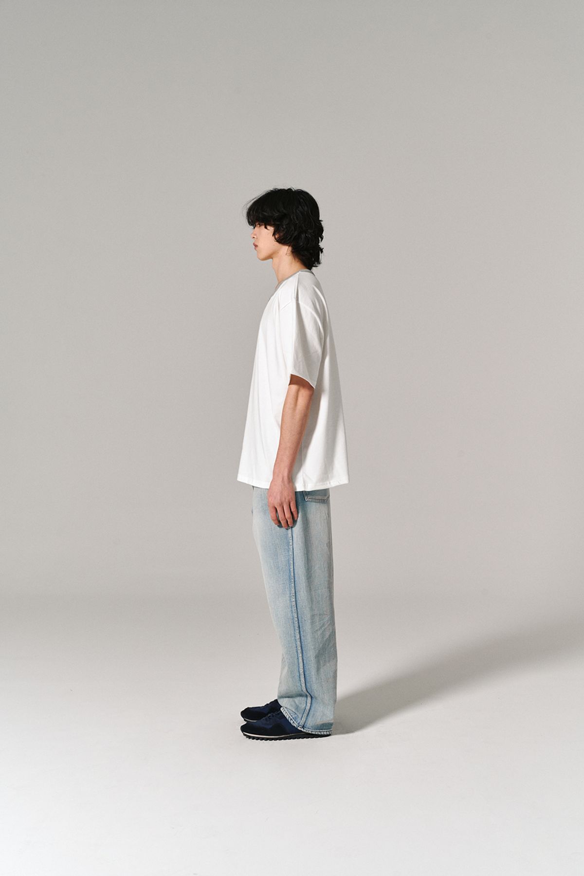 히즈핸더(HISHANDER) V-GUSSET S/S TEE WHITE/MG