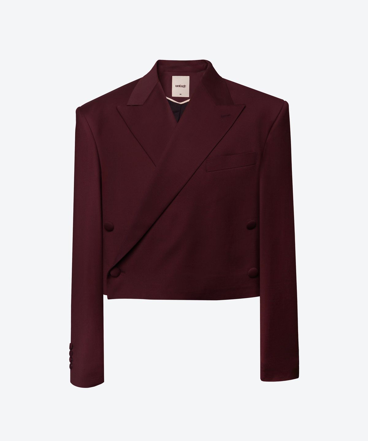 언티지(UNTAGE) 울 크롭 자켓[Burgundy(UNISEX)]_UTH-FB02