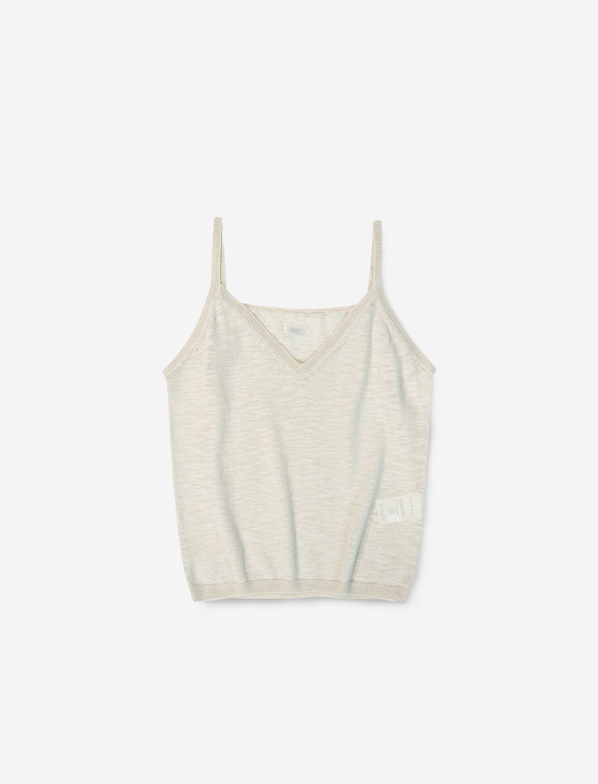 플랫웨이브 인 서울(FLATWAVE IN SEOUL) Pale Linen Cardigan/Sleeveless Set Ecru