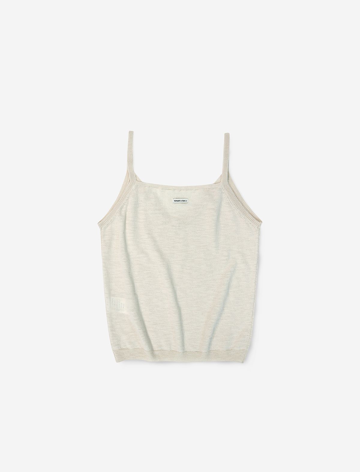플랫웨이브 인 서울(FLATWAVE IN SEOUL) Pale Linen Cardigan/Sleeveless Set Ecru