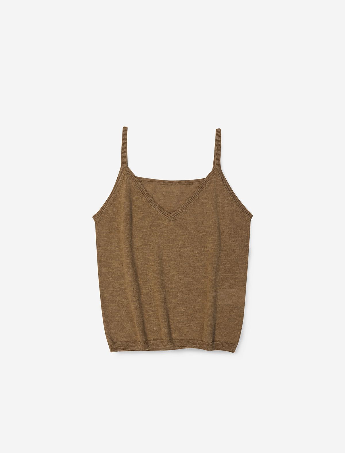 플랫웨이브 인 서울(FLATWAVE IN SEOUL) Pale Linen Cardigan/Sleeveless Set Camel