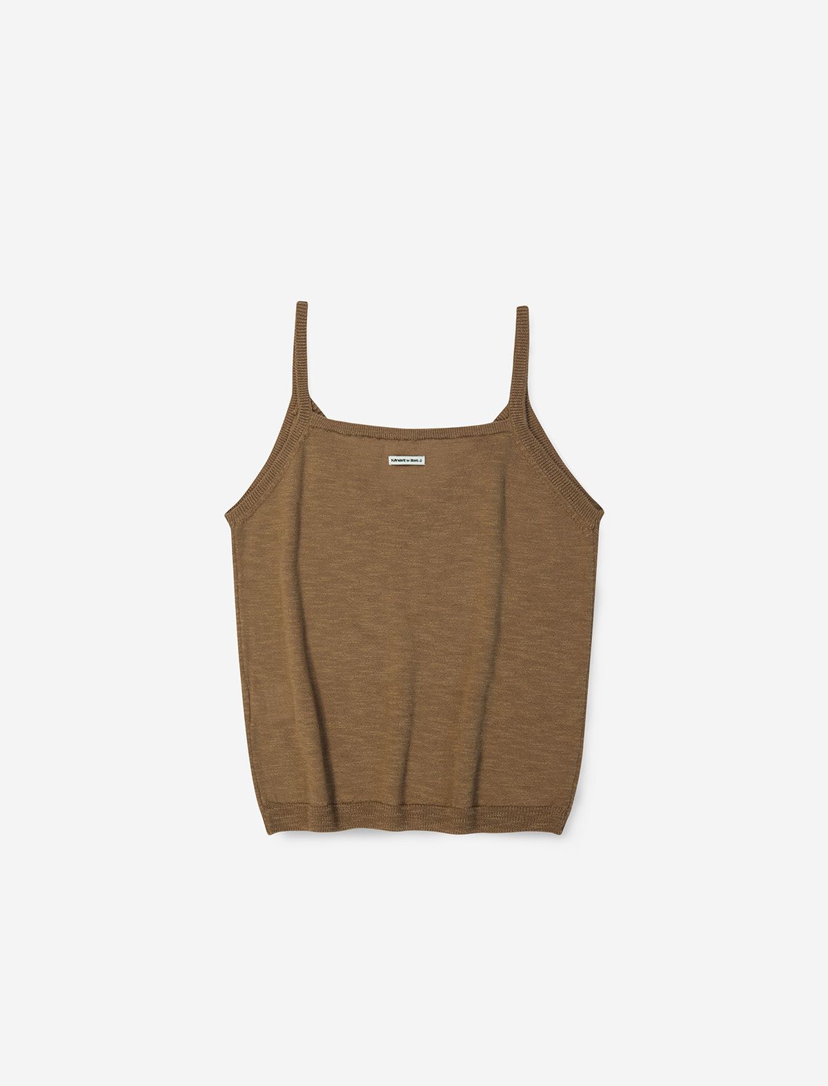 플랫웨이브 인 서울(FLATWAVE IN SEOUL) Pale Linen Cardigan/Sleeveless Set Camel