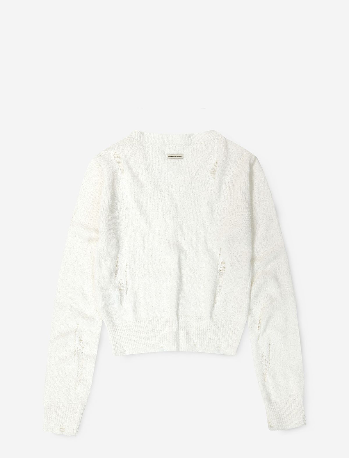 플랫웨이브 인 서울(FLATWAVE IN SEOUL) Bask Damaged Cardigan Ivory