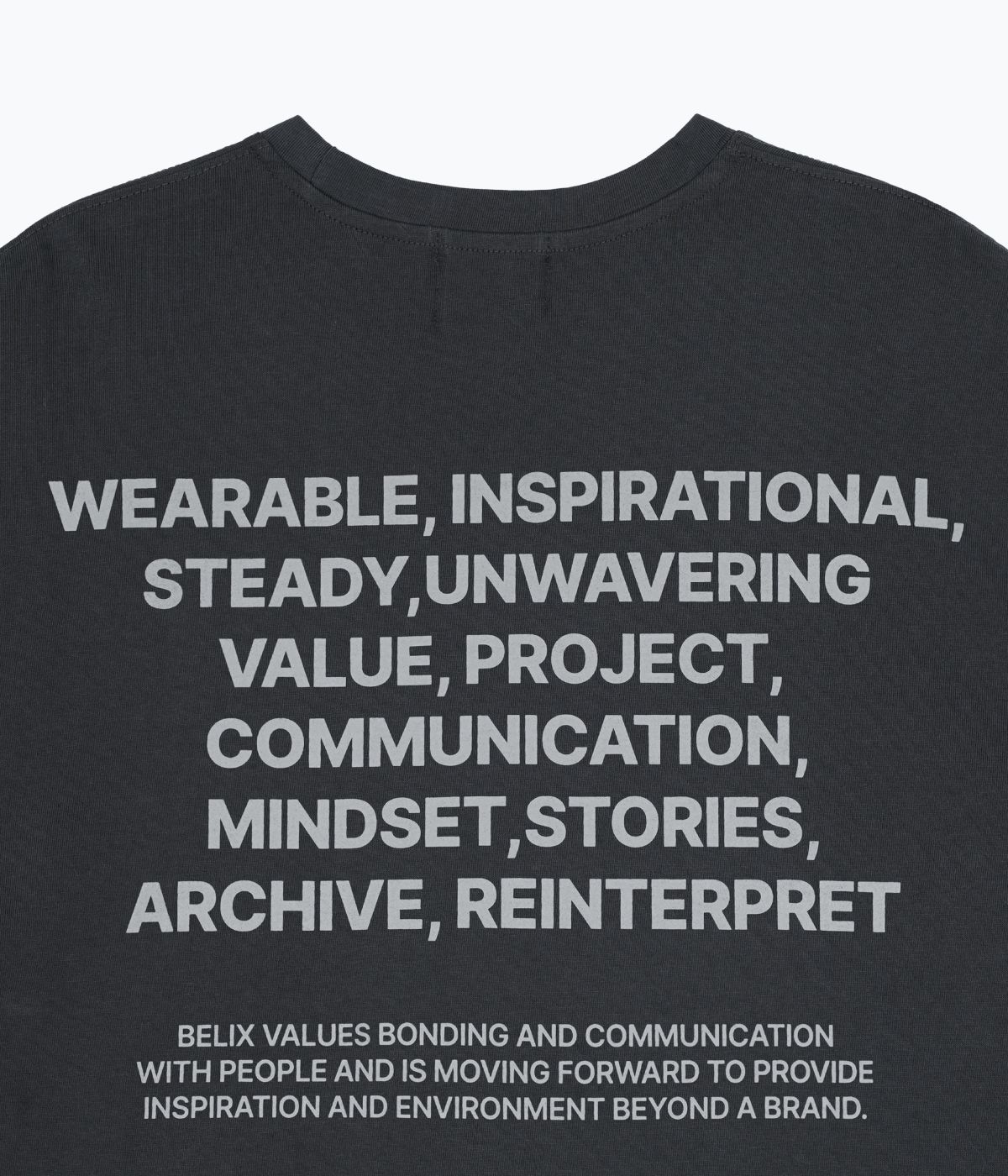 벨릭스(BELIX) oversized identity t-shirt (charcoal)