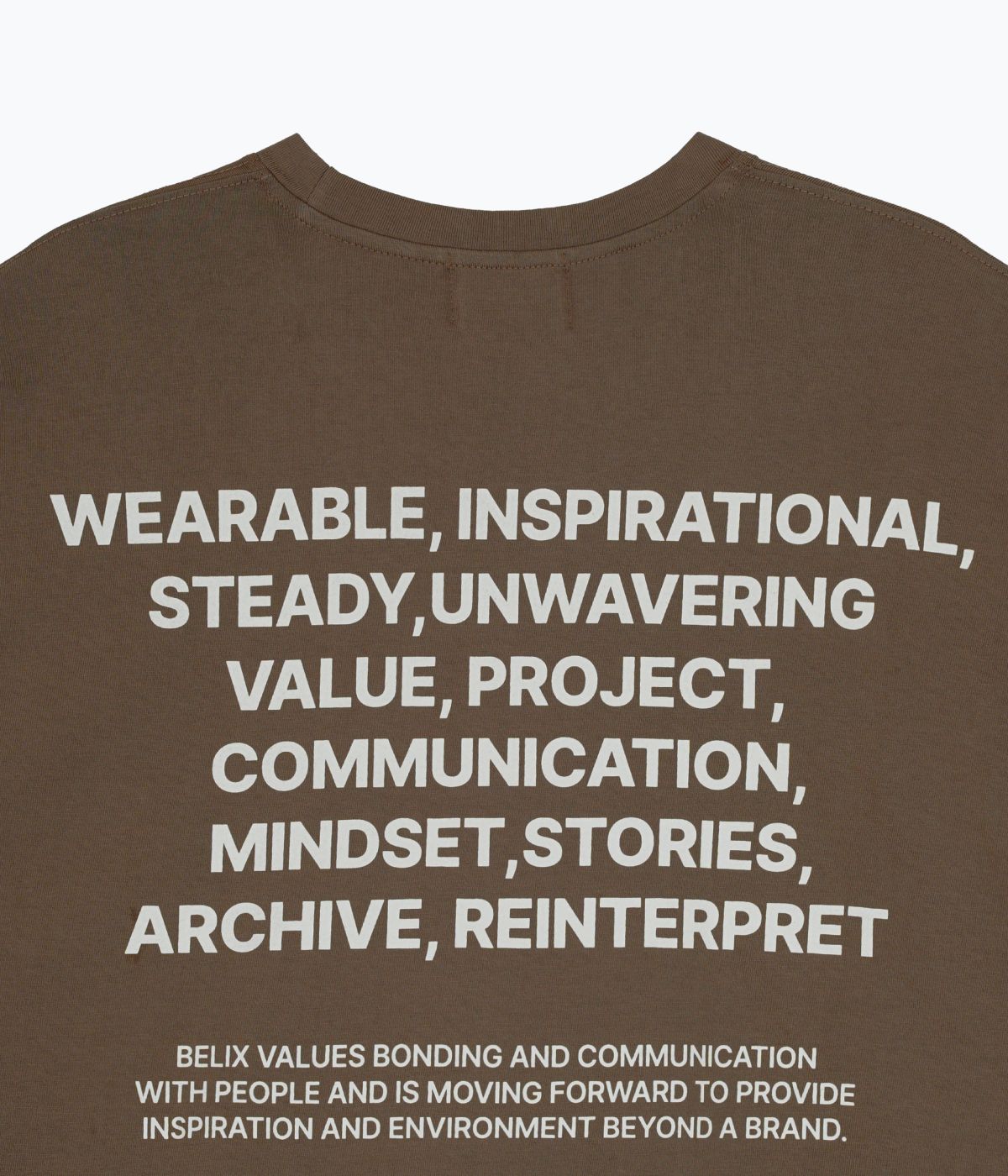 벨릭스(BELIX) oversized identity t-shirt (brown)