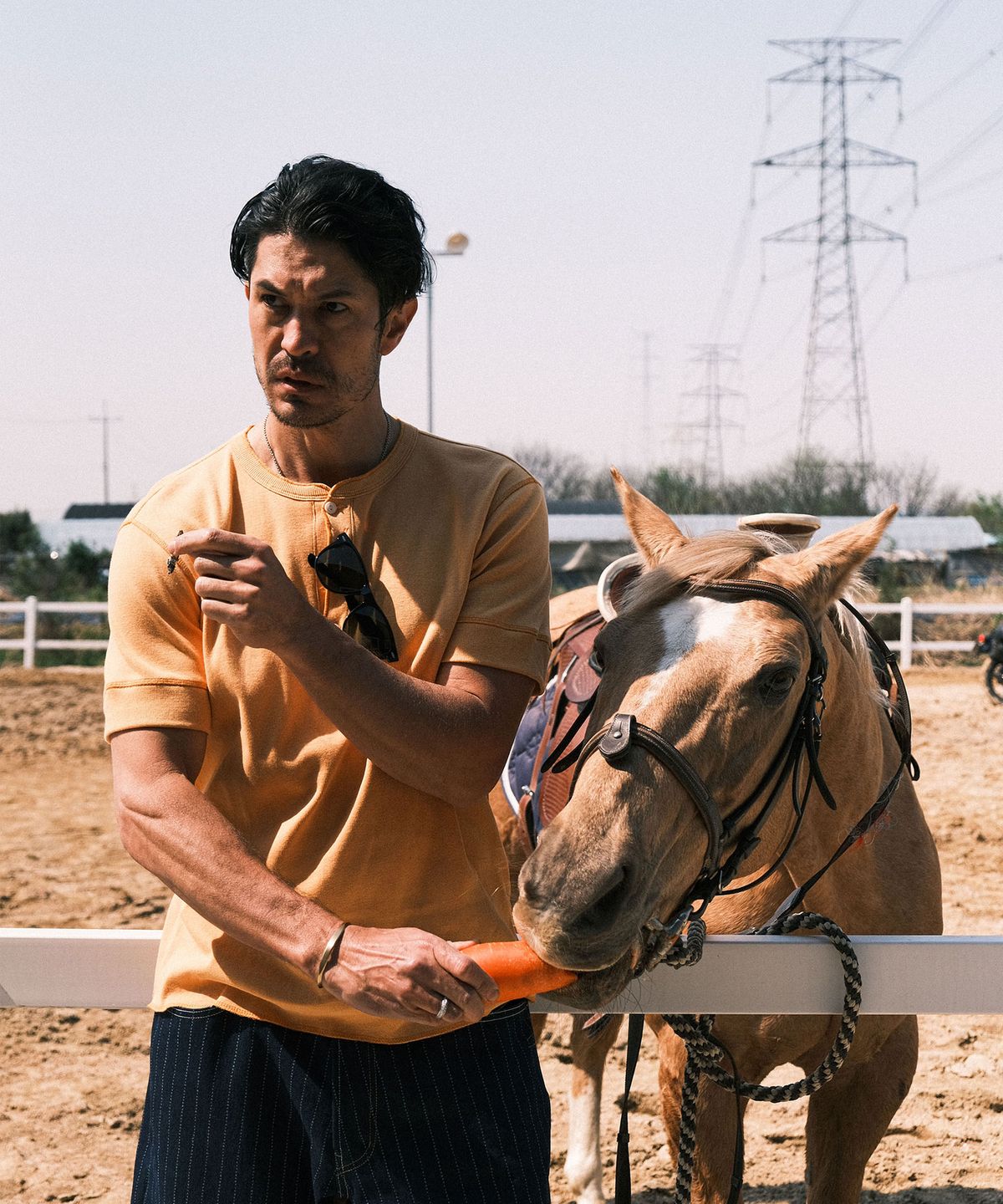 비디알(VDR) BIKERS HENLY NECK T-SHIRT [Sun Orange]