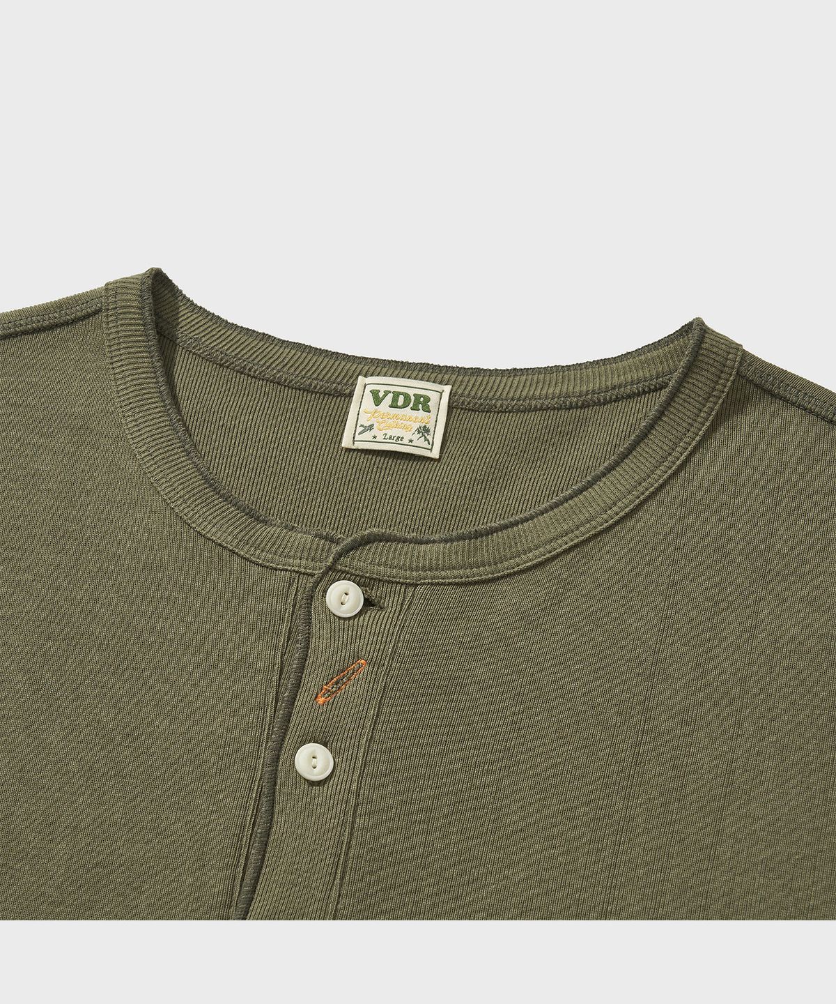 비디알(VDR) BIKERS HENLY NECK T-SHIRT [Army Olive]