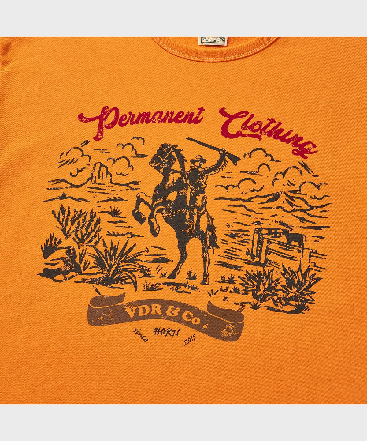 비디알(VDR) ROUGHRIDERS T-SHIRT [Flame Orange]