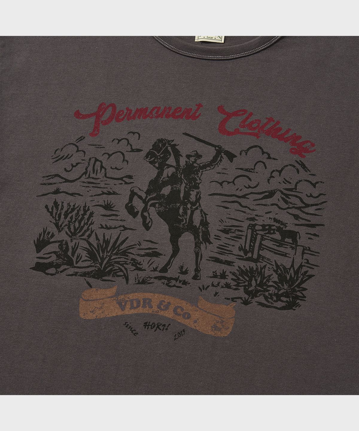 비디알(VDR) ROUGHRIDERS T-SHIRT [Stone Gray]