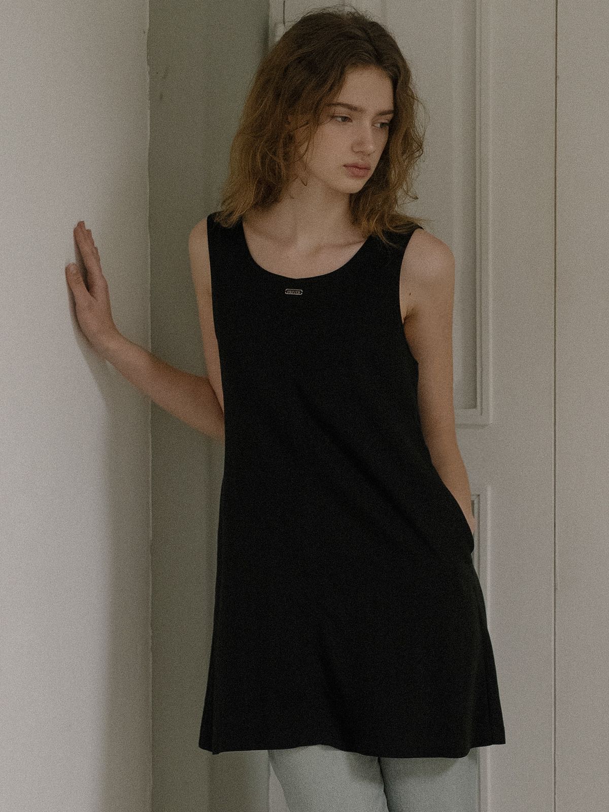 프리버07(FRIVER07) Sleeveless mini dress FRSU01OP01_Black