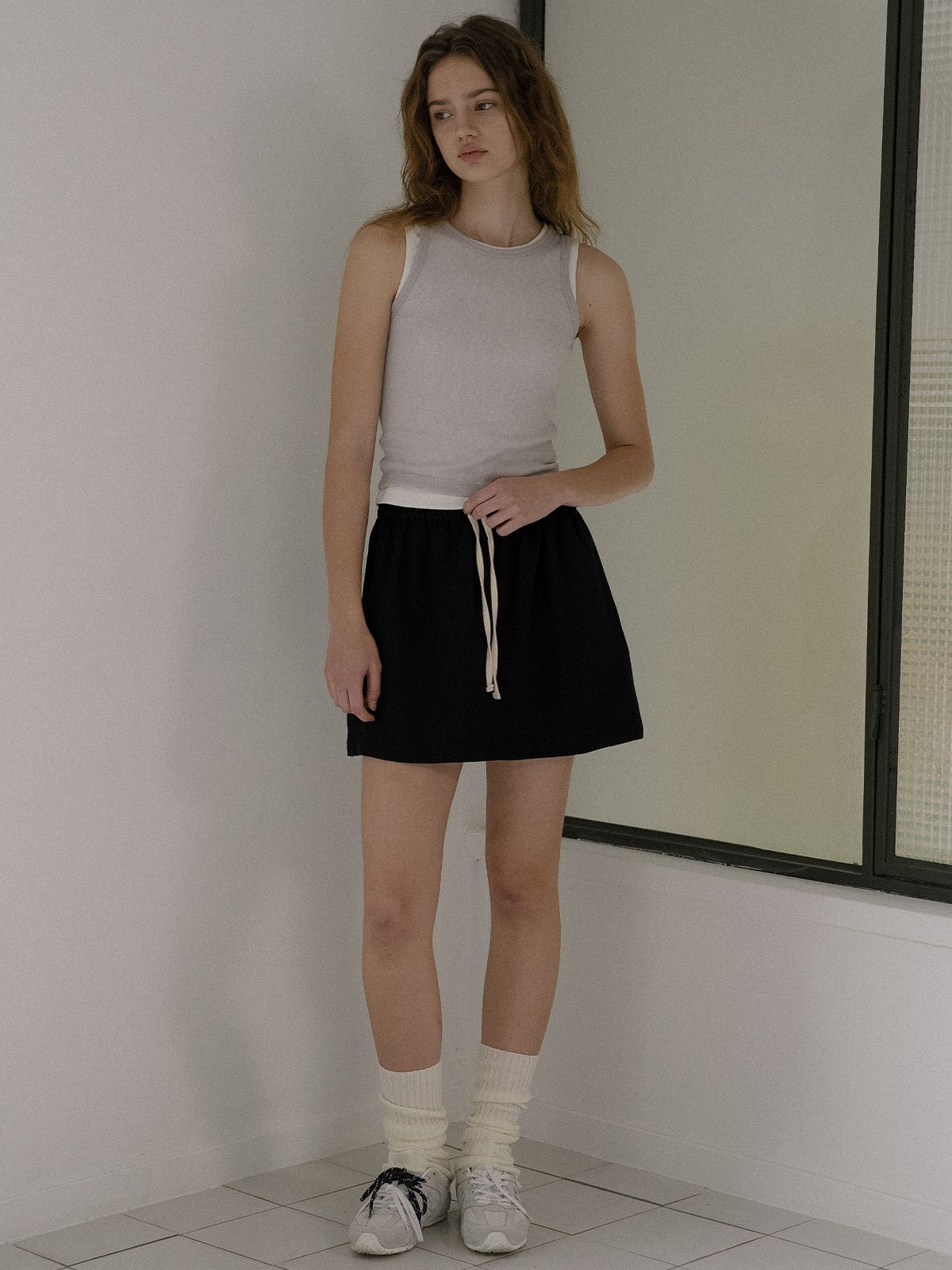 프리버07(FRIVER07) Layered sleeveless top set FRSU01SL04_Gray/Ivory