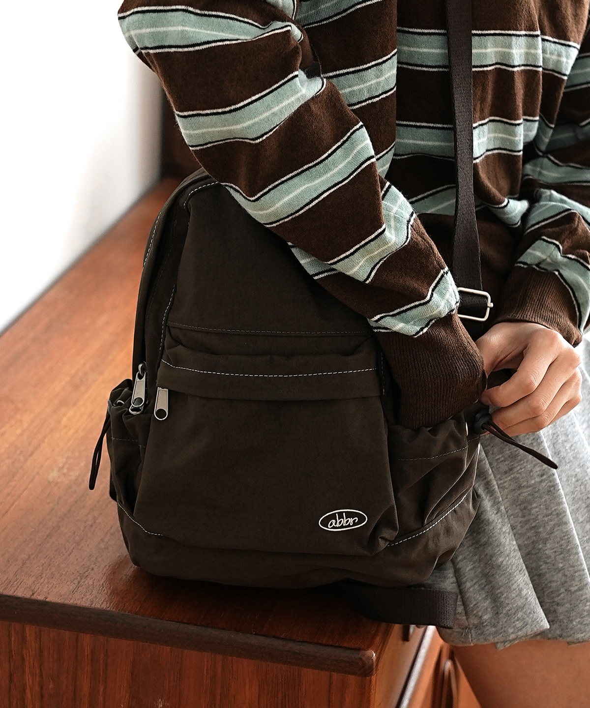 아브르(ABBR) 99s Mini Backpack _Brown