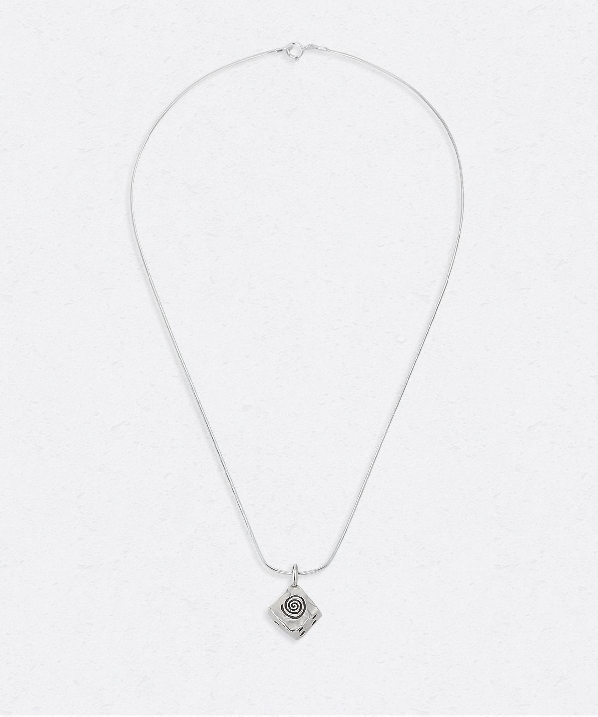 유네(YUNE) Stone carved Dice Necklace_[Silver925]