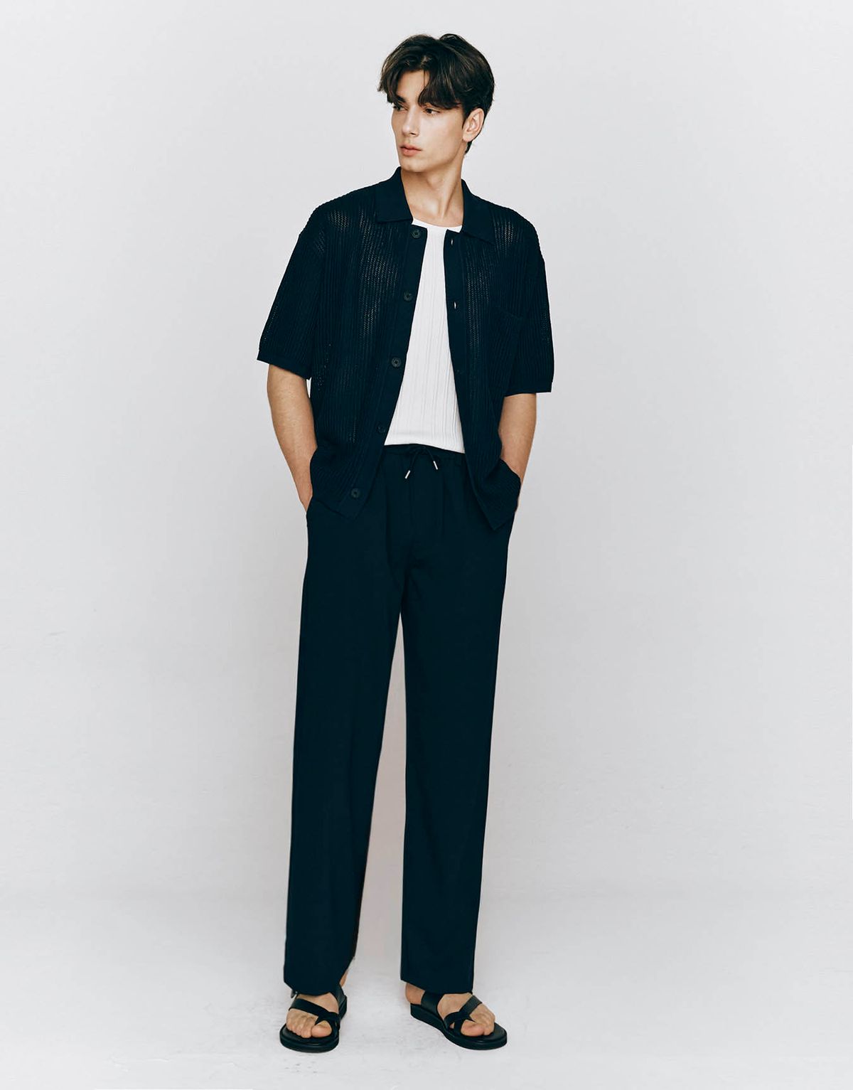 컨셉원(CONCEPTS1ONE) 크로쉐 반팔 가디건 10055533/055533 [2color]