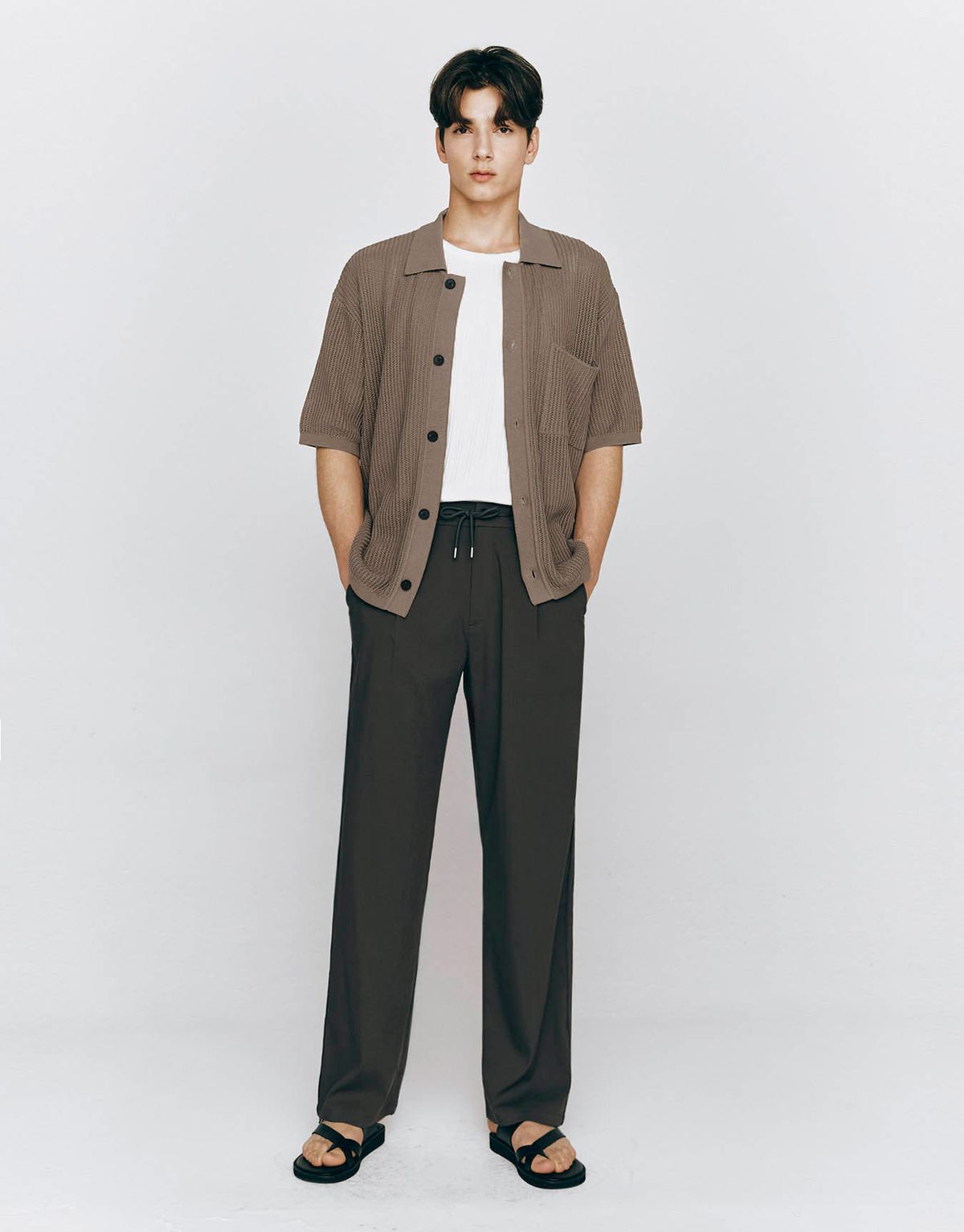 컨셉원(CONCEPTS1ONE) 크로쉐 반팔 가디건 10055533/055533 [2color]