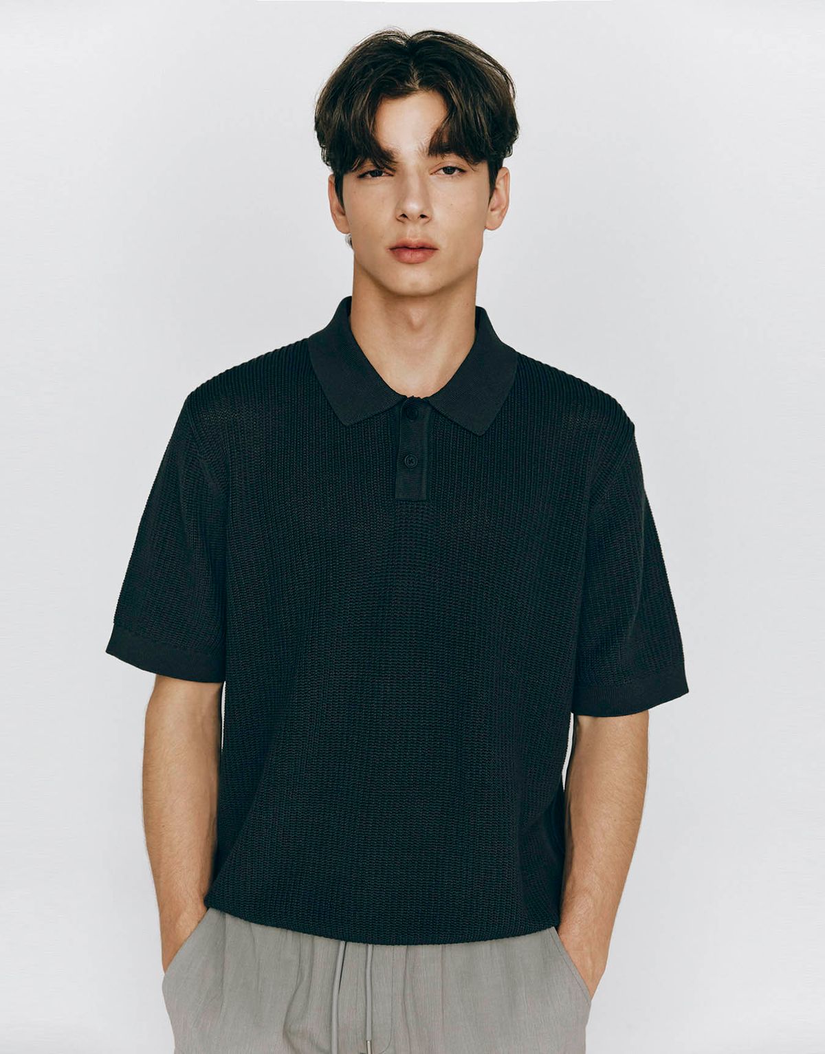 컨셉원(CONCEPTS1ONE) 텍스처 반팔 폴로 니트 스웨터 10055532/055532 [4color]