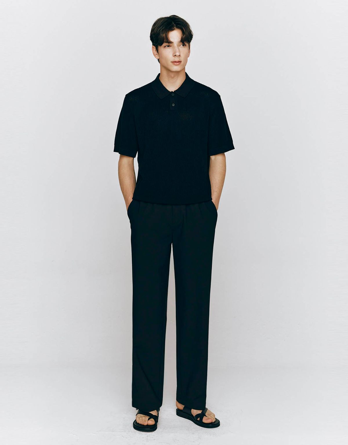 컨셉원(CONCEPTS1ONE) 텍스처 반팔 폴로 니트 스웨터 10055532/055532 [4color]