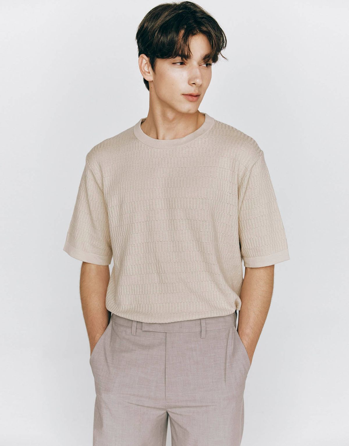 컨셉원(CONCEPTS1ONE) 크루넥 반팔 니트 스웨터 10055531/055531 [2color]