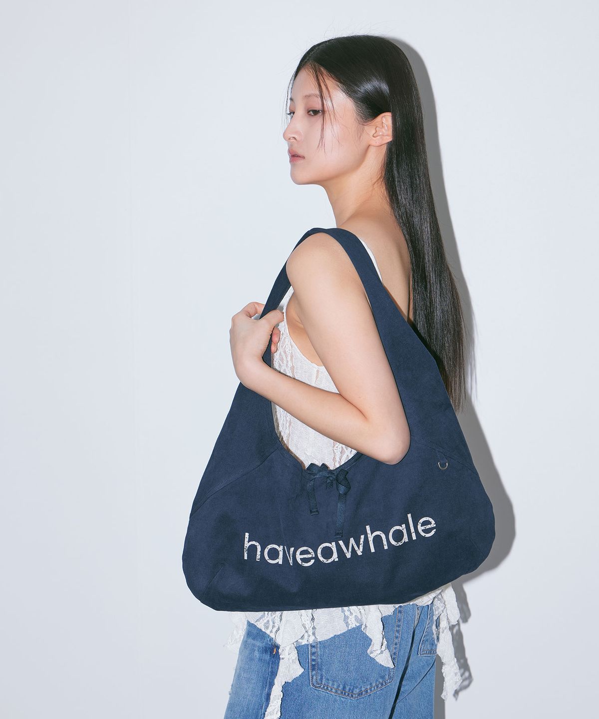 해브어웨일(HAVEAWHALE) cotton baguette eco bag (NA)
