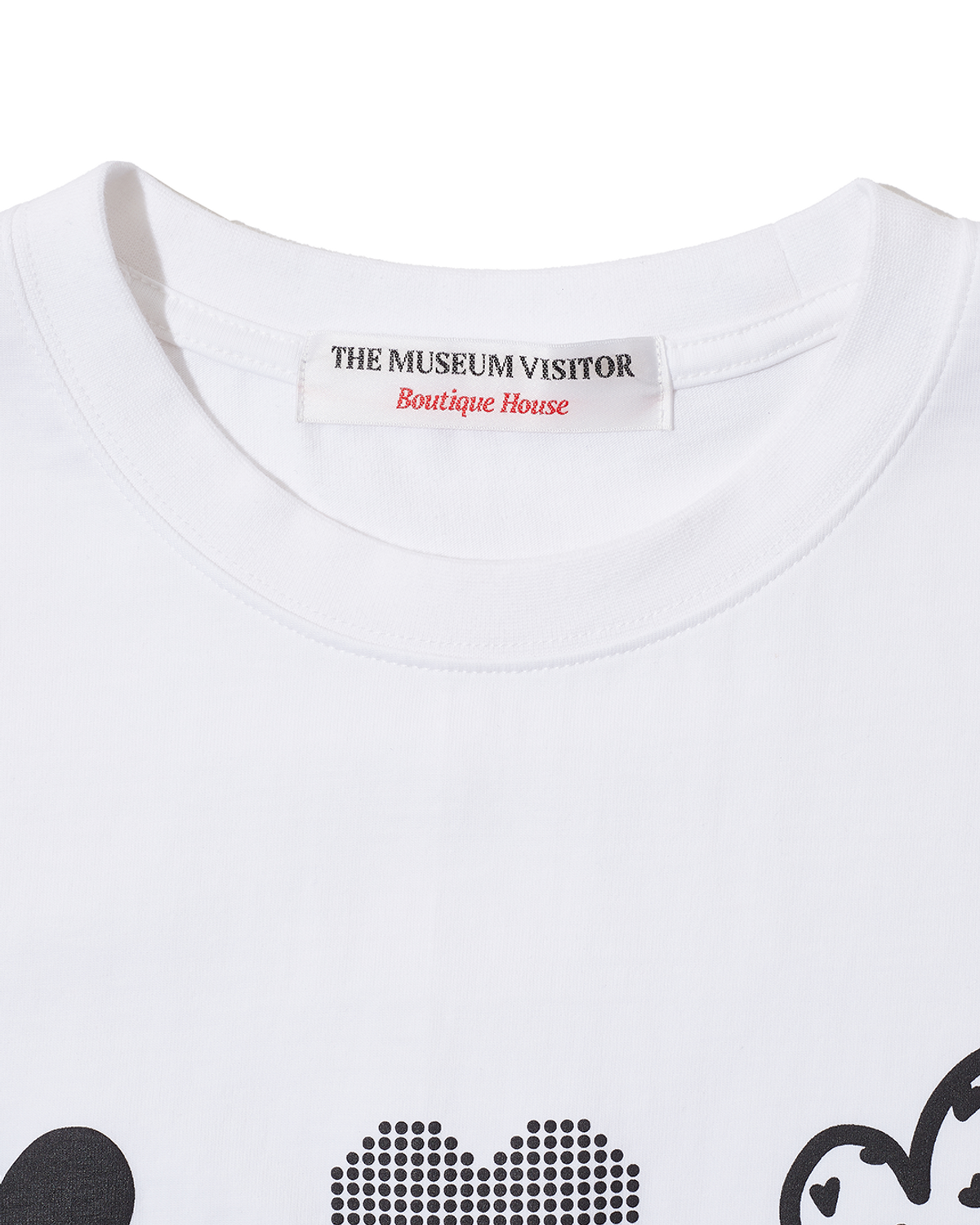 더뮤지엄비지터(THEMUSEUMVISITOR) 9 HEART DRAWING T-SHIRTS (OFF WHITE)