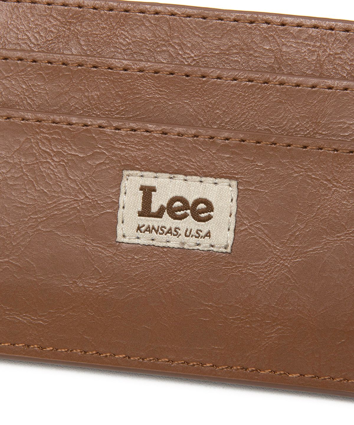 리(LEE) 레더 카드 홀더 브라운