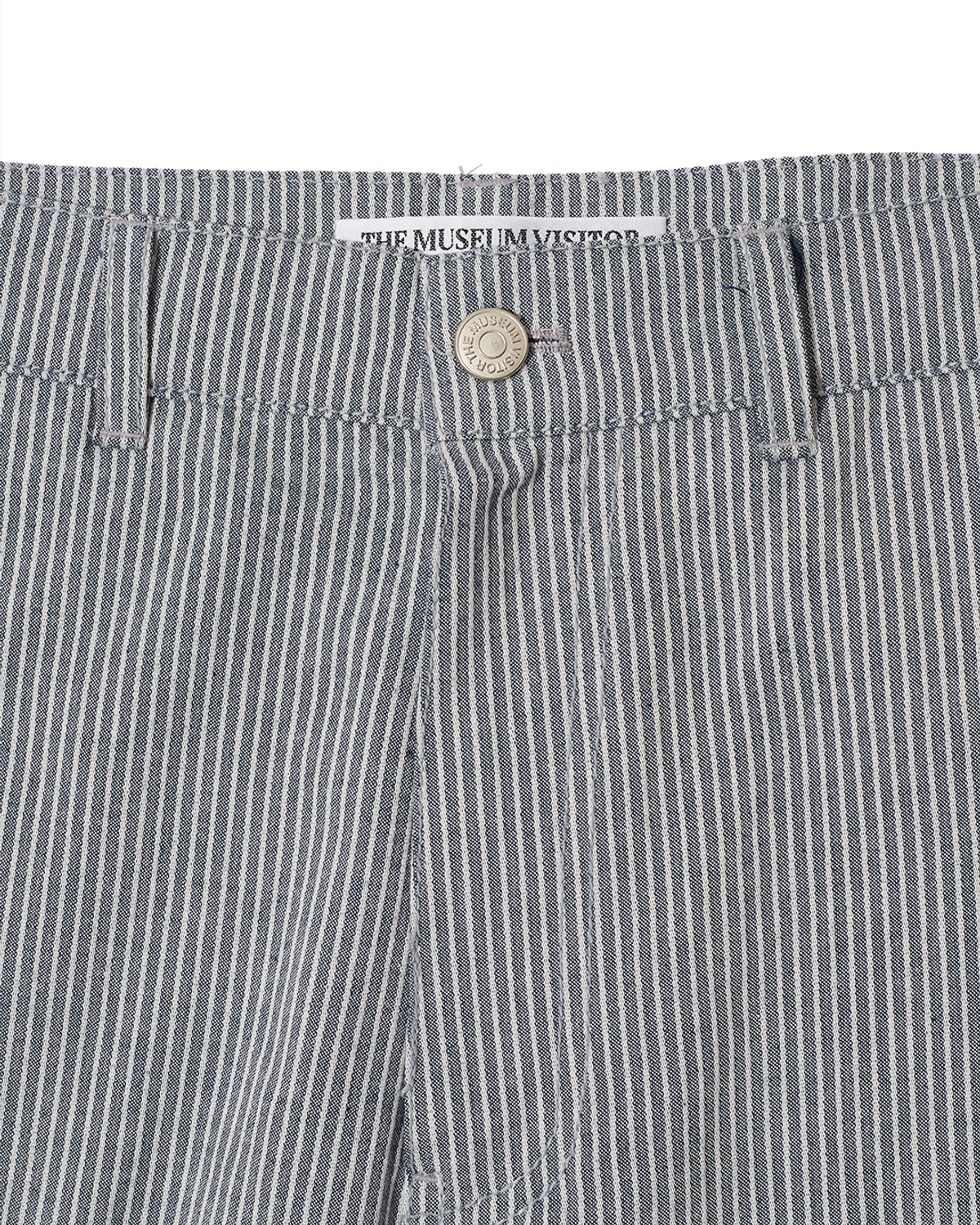 더뮤지엄비지터(THEMUSEUMVISITOR) RABBIT EMBROIDERY STRIPE CARPENTER PANTS (NAVY)