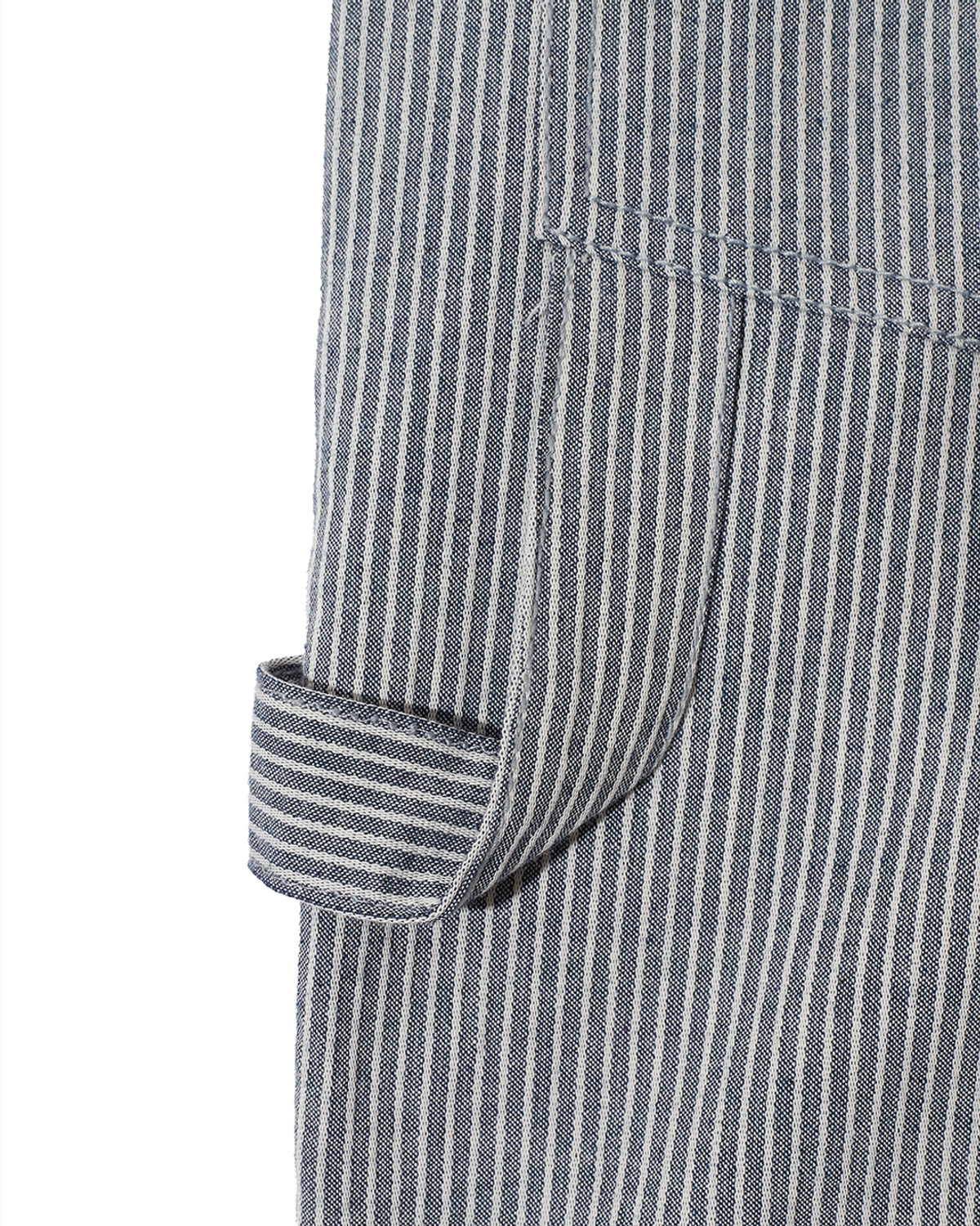 더뮤지엄비지터(THEMUSEUMVISITOR) RABBIT EMBROIDERY STRIPE CARPENTER PANTS (NAVY)