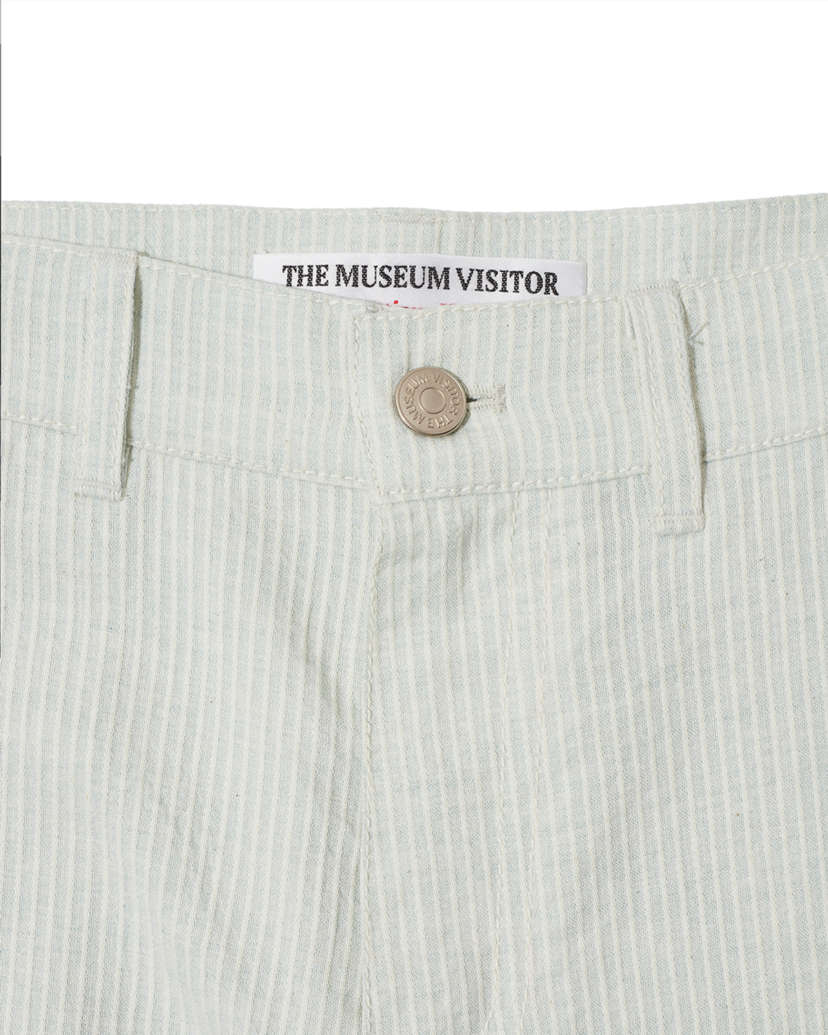 더뮤지엄비지터(THEMUSEUMVISITOR) RABBIT EMBROIDERY STRIPE CARPENTER PANTS (MINT)