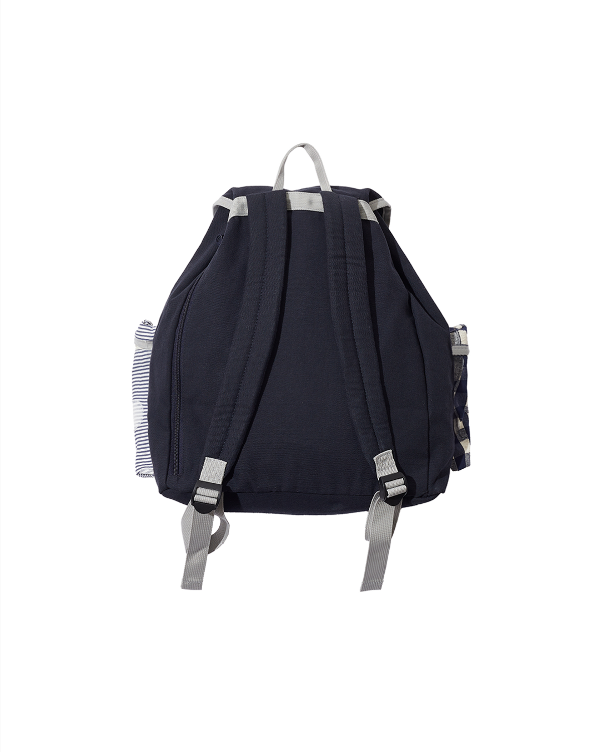 더뮤지엄비지터(THEMUSEUMVISITOR) CHECK MIXED 2 POCKET BACKPACK (NAVY)