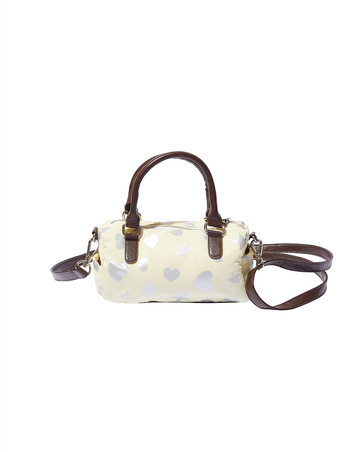 더뮤지엄비지터(THEMUSEUMVISITOR) HEART STAR CRACK BOSTON BAG 2.0 (LEMON)