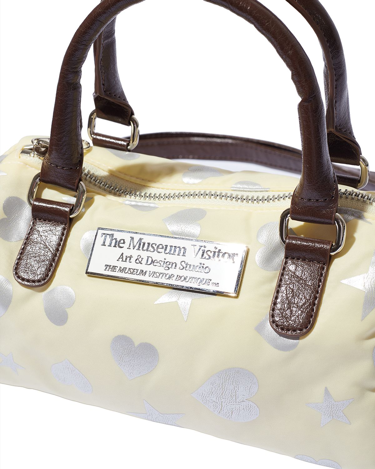 더뮤지엄비지터(THEMUSEUMVISITOR) HEART STAR CRACK BOSTON BAG 2.0 (LEMON)