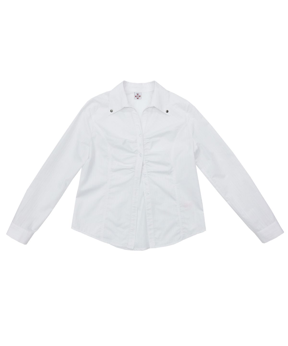 시월107(SIWL107) Silky Jacquard Shirt (White)