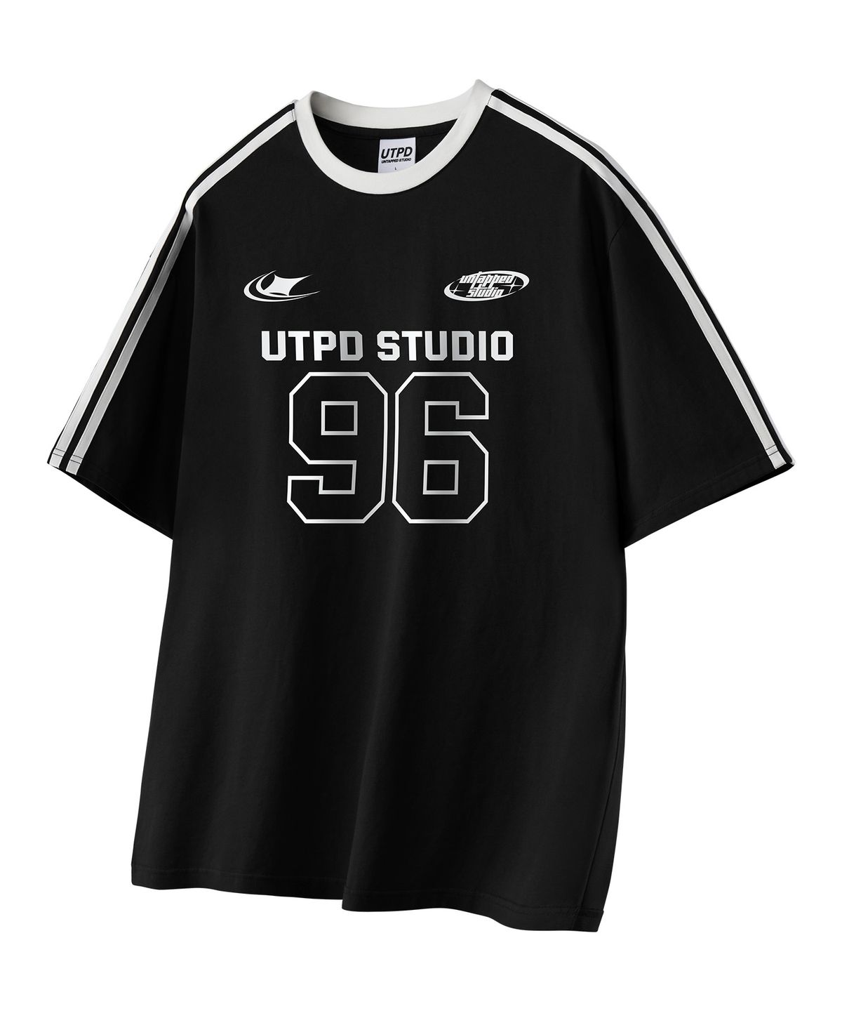 언탭트 스튜디오(UNTAPPED STUDIO) 96 풋볼 져지 오버핏 트랙 반팔 배색 티셔츠 3Color