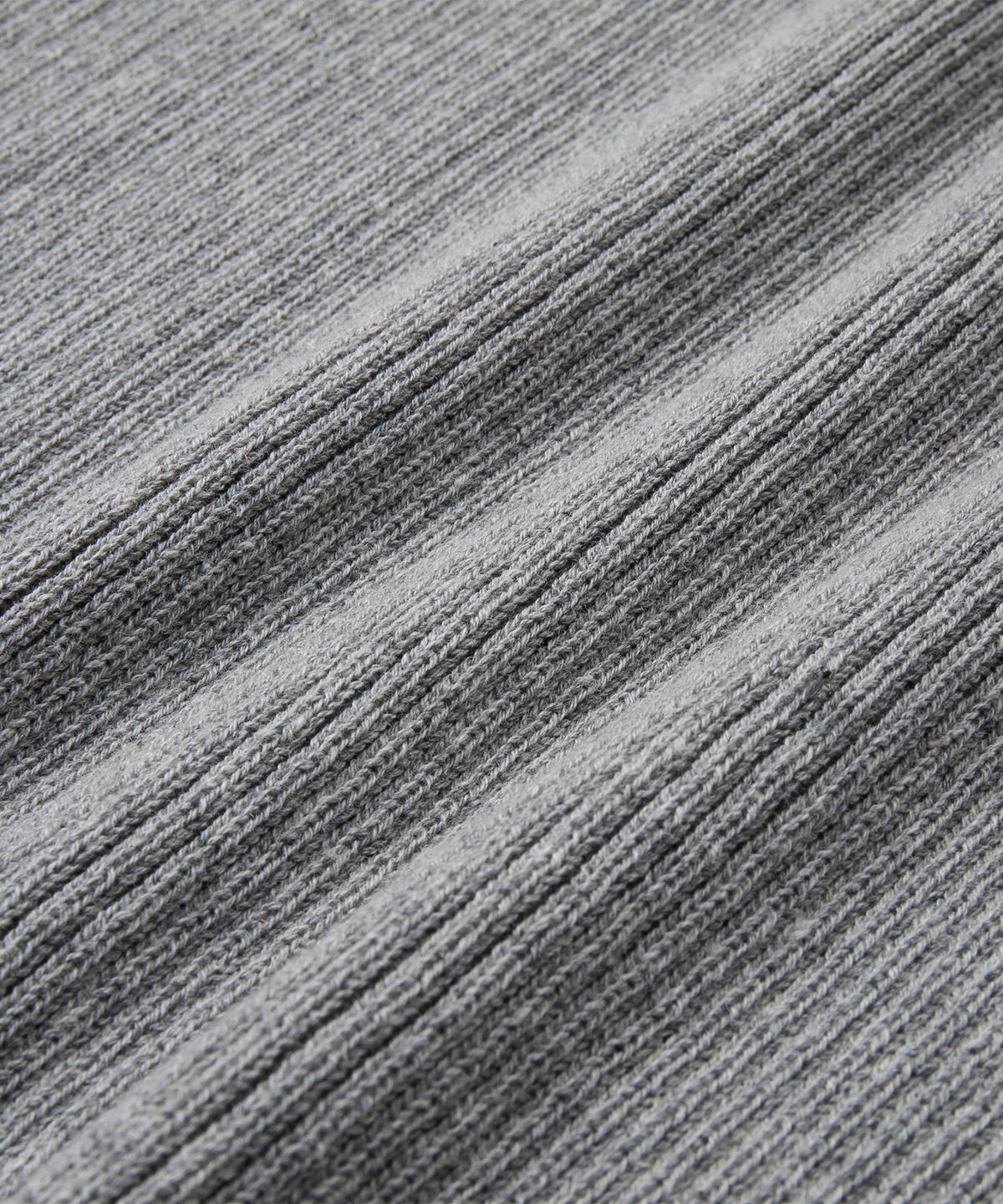 브랜디드(BRANDED) HARD TWIST RIBBED HENLEY NECK HALF KNIT [MELANGE GRAY]
