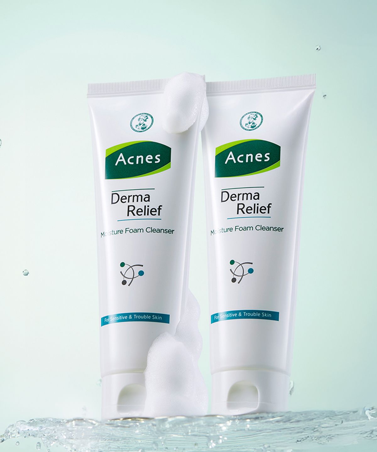 아크네스(ACNES) 약산성 더마릴리프 모이스처 폼클렌저 125ml