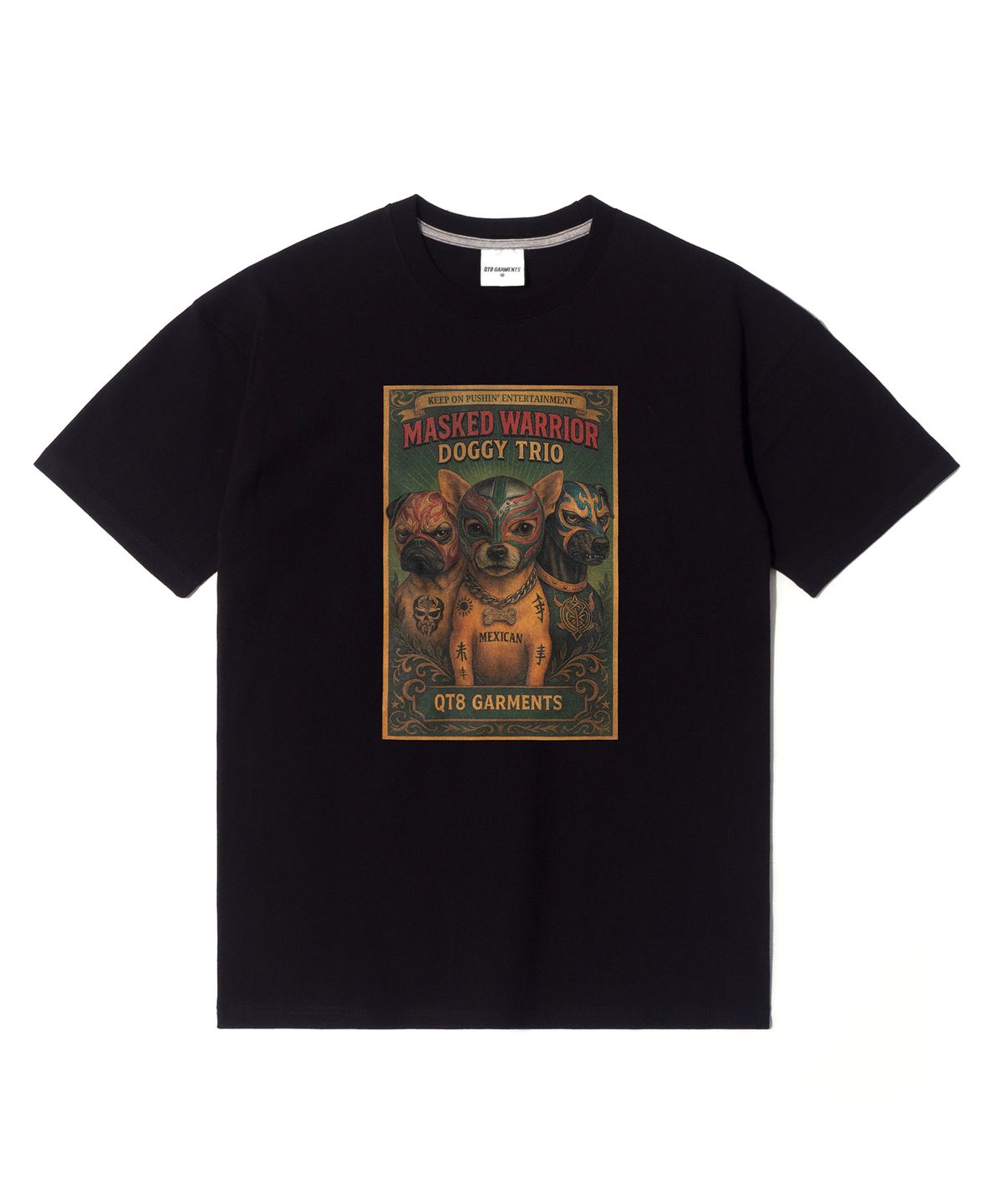 큐티에잇 가먼츠(QT8 GARMENTS) OC Masked Trio Tee (Black)