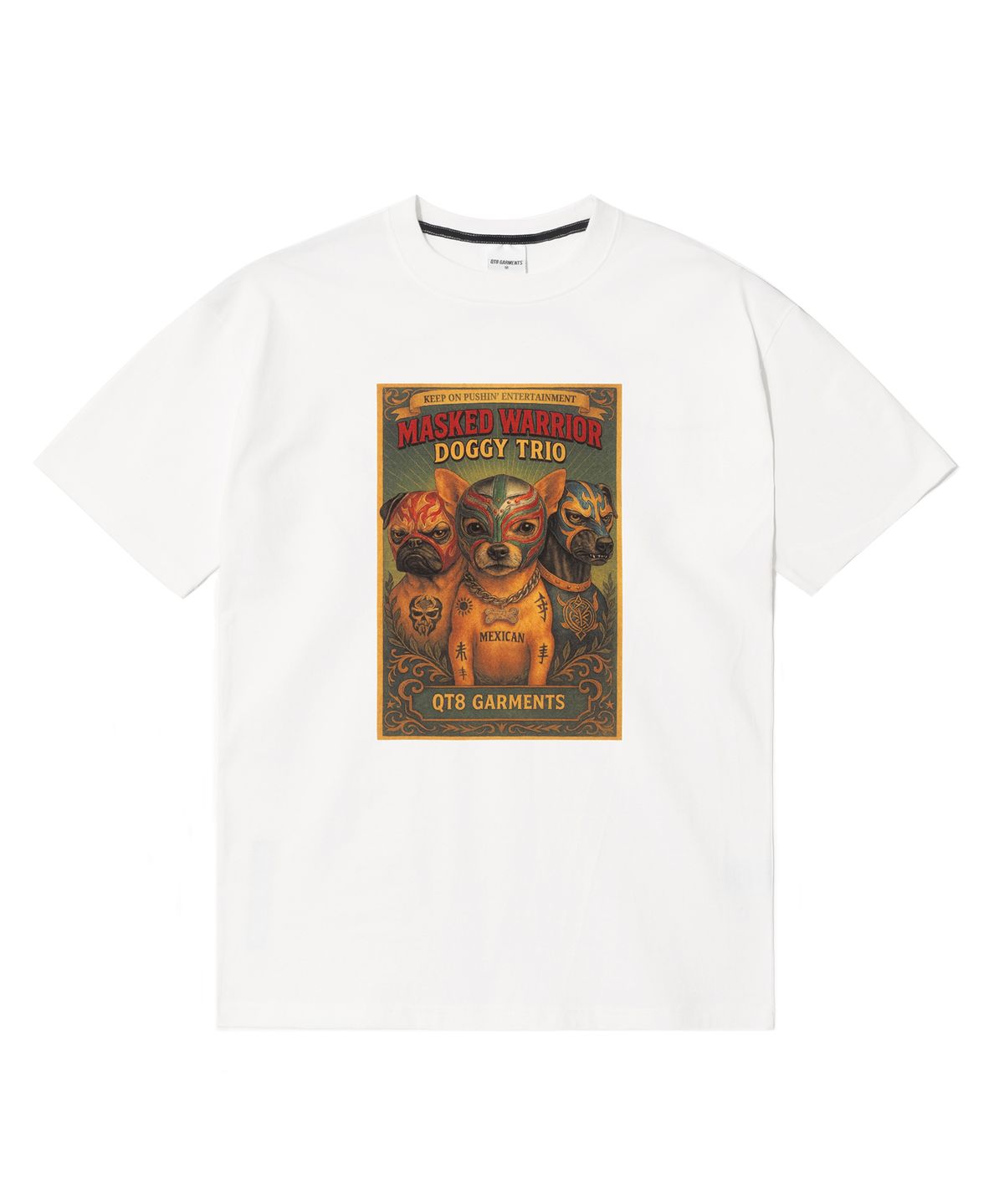 큐티에잇 가먼츠(QT8 GARMENTS) OC Masked Trio Tee (Ivory)